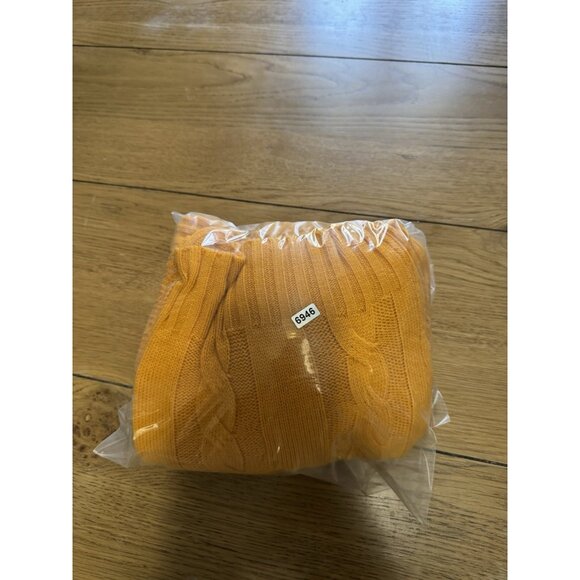 PJ Paul Jones Men Size Medium Cable Knit Cardigan Sweater Buttons Yellow Grandpa - Picture 10 of 10